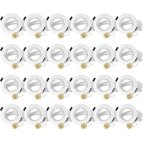 Set Mit 6 Einbaustrahlern, 35° Schwenkbar, Edelstahl, Gu10-fassung, Wohnzimmer/badezimmer