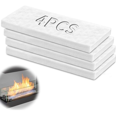 4er-pack Keramikwolle 300x100x25mm, Wiederverwendbare Fasern Für Bioethanol-kamine