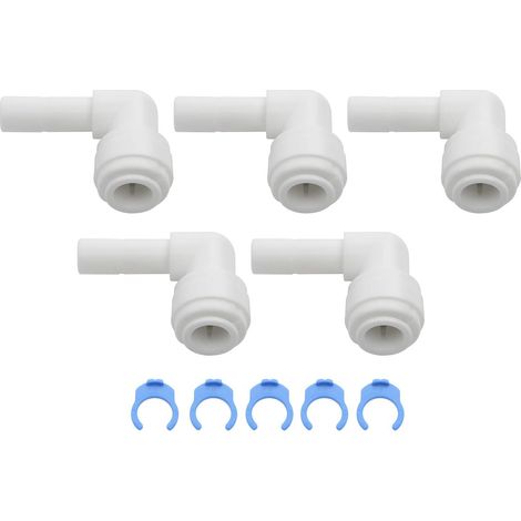 Packung Mit 5 Weißen 3/8"-schnellverbindern Aus Kunststoff Für Umkehrosmoseanlagen