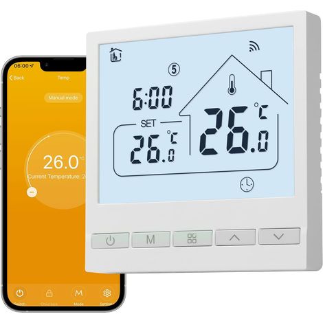 Wlan-thermostat, 5+1+1 Programmierung, Kompatibel Mit Alexa Und Google, Gasheizkessel
