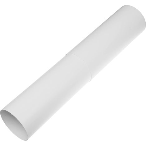 Rundes, Teleskopierbares Lüftungsrohr Ø100 Mm, Weißer Kunststoff, 30-50 Cm Für Luftkanäle