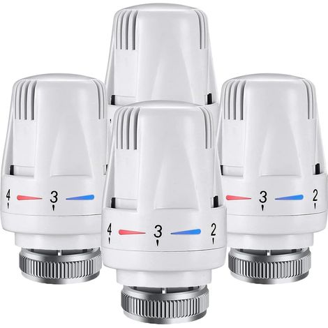 4-teiliges Thermostat-heizkörperventil-set M30x1,5 Aus Kunststofflegierung, 5 Stufen, Für Heizung In Haus Und Büro