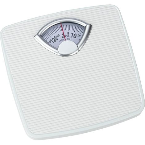 Mechanische Badezimmerwaage, 130 Kg Tragkraft, Metallgehäuse, Rutschfeste Oberfläche, Für Erwachsene Und Kinder