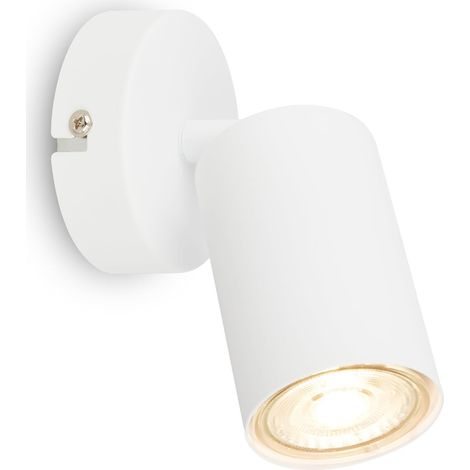 Wandleuchte, Weiß, Gu10-fassung, Metall, Max. 9 W, Für Den Innenbereich