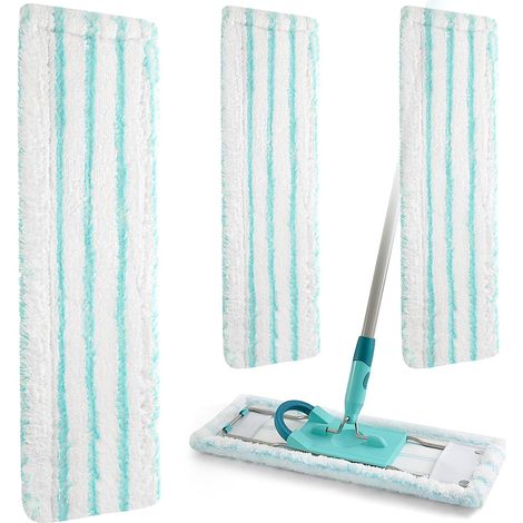 Set Mit 3 Mikrofaser-ersatzmoppbezügen Für Den Leifheit Profi Xl Bodenmopp, Kompatibel Mit Der Bodenreinigung Im Haushalt