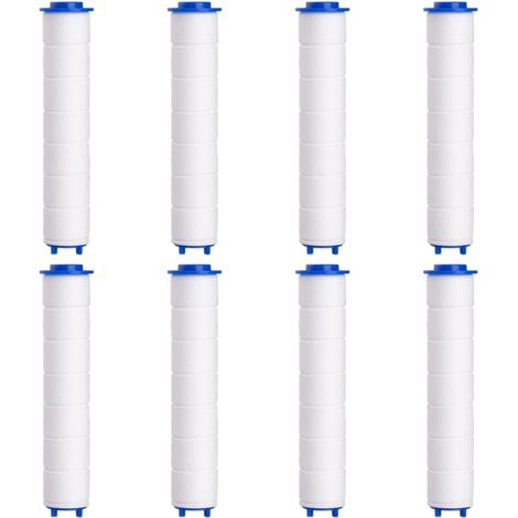 8-teiliges Duschfilterset, Pp-baumwolle, 95 Mm, Antikalk, Duschkopf, Badezimmer