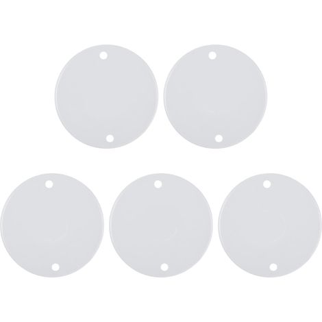 Packung Mit 5 Runden Pvc-anschlussdosendeckeln, 65 Mm, Wasserdicht, Korrosionsbeständig, Für Elektronik