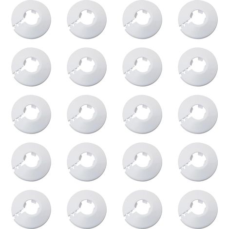 20 Rohrkappen, 17 Mm Durchmesser, Pp-kunststoff, Weiß, Für Heizung Und Wasser