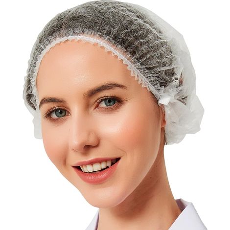 100 Haarnetze, Vliesstoff, Atmungsaktiv, Latexfrei, Für Küche Und Krankenhaus