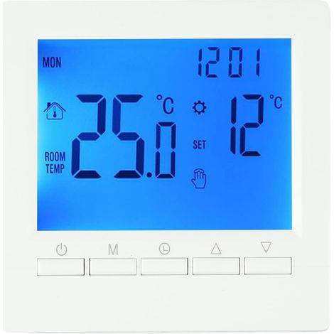 Programmierbarer Lcd-thermostat, 5+2 Tage Frostschutzmodus, Kindersicherung Für Gasheizkessel Und Fußbodenheizung
