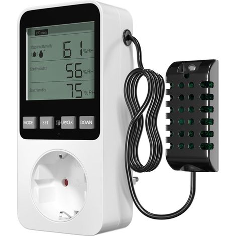 Digitaler Thermostat-hygrostat-stecker, Temperatur- Und Feuchtigkeitssonde, Einstellbarer Alarm, Für Terrarium, Gewächshaus, Inkubator