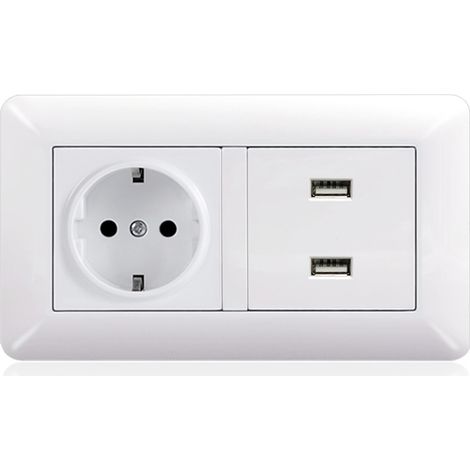 Usb-steckdosenleiste, Usb-ladegerät Mit Mehreren Steckdosen, 1 Netzsteckdose, 3 Usb-anschlüssen, Wandsteckdose Kompatibel Mit Iphone/ipad, Ideal Für Schlafzimmer, Büro, Zuhause (weiß, Gebogen)