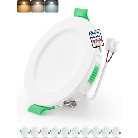 10er-pack Led-einbaustrahler, Ip44, 4 W, 3 Farbtemperaturen, Ausschnitt 55–68 Mm, Für Badezimmer, Küche, Wohnzimmer