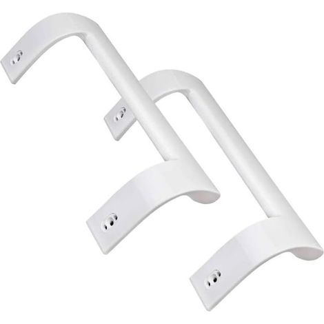 Weißes Kühlschrankgriff-set (2 Griffe) Für Beko-, Saivod- Und Smeg-kühlschränke. Schraubenabstand: 215 Mm. Länge: 250 Mm.