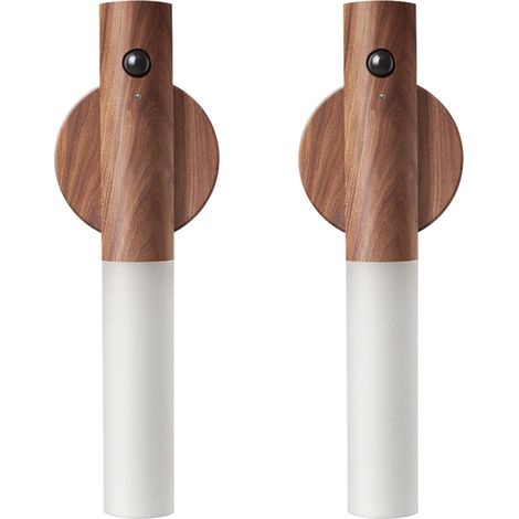 Wiederaufladbare Led-nachtlichter Mit Magnetischem Bewegungsmelder, Holzoptik, 4 M Reichweite, Für Flur, Treppenhaus, Kleiderschrank