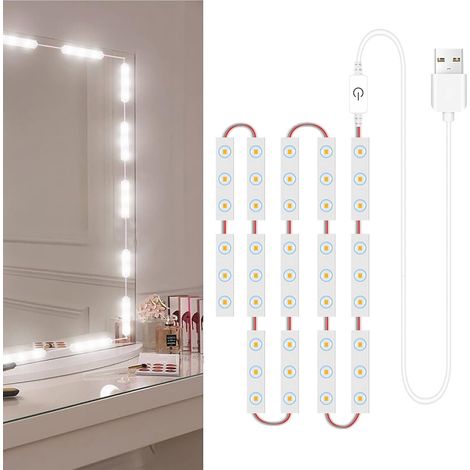 Spiegelbeleuchtungsset, 42 Dimmbare Leds, Touch-steuerung, Usb-kabel, Für Badezimmer