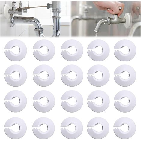 20 Heizkörperrosetten, Weiß, 20 Mm Durchmesser, Für 16-mm-heizungsrohre, Innenausstattung