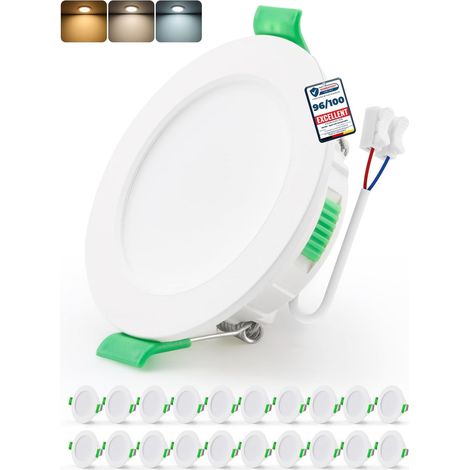 20er-pack Led-einbaustrahler, Dreifarbige Farbtemperatur, Ip44, 4 W, Für Badezimmer, Küche, Wohnzimmer
