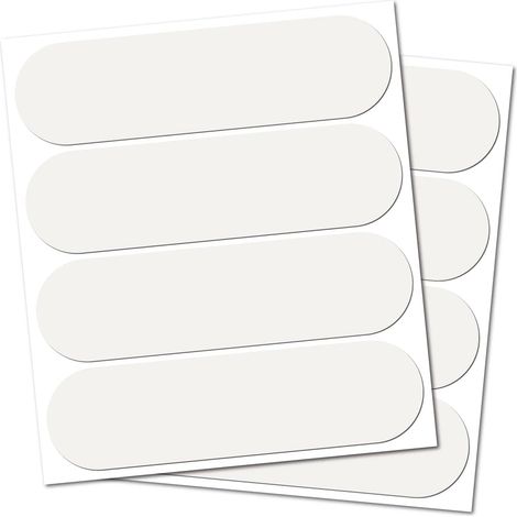 Set Mit 4 Retroreflektierenden Aufklebern, 8,5 X 2,3 Cm, Weiß, Für Motorrad-, Fahrrad- Und Rollerhelme