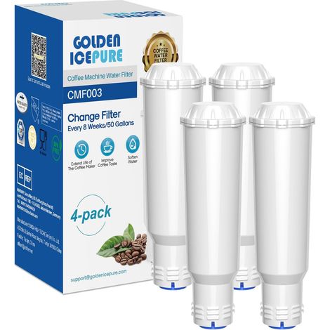 4-teiliges Wasserfilterset, Aktivkohle, Harz, Für Krups-, Aeg- Und Bosch-kaffeemaschinen