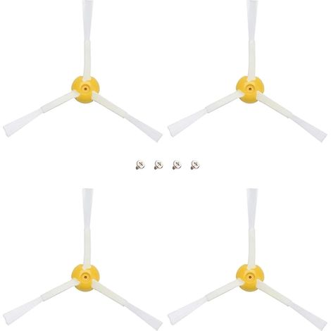 Set Mit 4 Seitenbürsten, Strapazierfähiges Material, Für Ecken Und Kanten, Kompatibel Mit Roomba 500, 600 Und 700 Serie