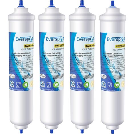 4-teiliges Wasserfilterset, Aktivkohle, Harz, Kalkreduzierung, Für Samsung- Und Lg-kühlschränke