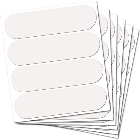 Set Mit 6 Reflektierenden Weißen Aufklebern, 8,5 X 2,7 Cm, Für Motorrad- Und Fahrradhelme