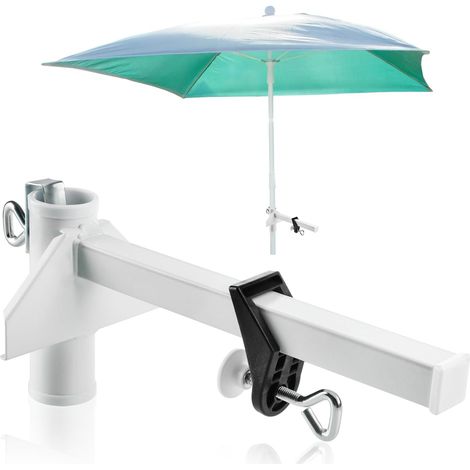 Sonnenschirmständer Aus Metall – Sonnenschirmständer Für Balkone – Sonnenschirmständer Für Breite Balkongeländer (28 Mm – 38 Mm)