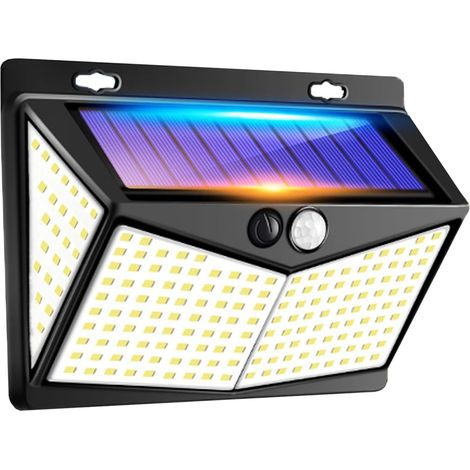 Solarleuchte Für Den Außenbereich Mit Bewegungsmelder, 208 Leds, Solarbetrieben, Tag- Und Nachtbeleuchtung, Für Sicherheit Oder Stimmungsvolle Atmosphäre