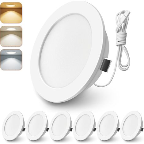 6er-set Led-einbaustrahler, 12 V, 3 Farbtemperaturen, 4 W, Ø 55–58 Mm, Ip44, Für Küche Und Wohnmobil
