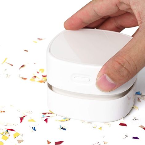 Mini-usb-akku-handstaubsauger Mit Nylonbürste Für Büro, Auto Und Tastatur