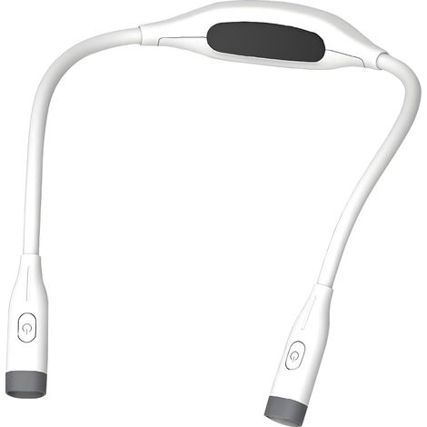 Wiederaufladbare Nackenleseleuchte, Led-leselampe, 3 Farbmodi Und Einstellbare Helligkeit, Flexible Freisprechlampe, Ideal Zum Stricken Und Für Bastelprojekte, Weiß