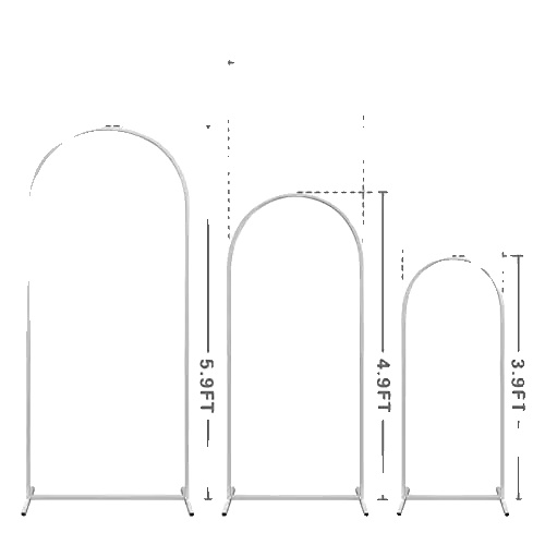 Hochzeitsbogen, 3-teiliges Set Eleganter Hintergrundständer, Weiss