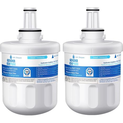 Golden Icepure Rwf1100a 2er-pack Ersatzwasserfilter Für Samsung Aqua Pure Plus Da29-00003g, Da29-00003f, Hafin1, Hafin1/exp, Da29-00003b, Da29-00003a, Da97-06317a, Rfc1100a