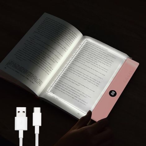 Leselampe Mit 3 Flachen Led-lichtfarben Zum Lesen Im Bett, Inklusive Memory-funktion, Dimm-timer Und Wiederaufladbarem Akku – Die Perfekte Nachttischlampe Für Bücherliebhaber.
