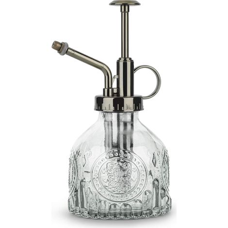 Vintage-sprühflasche Aus Glas, 16,5 Cm Hoch, Mit Sprühkopf, Auslaufsicherer Hochleistungs-zerstäubungsdüse Für Gartenpflanzen, Blumen Und Reinigungsmittel – Weiß