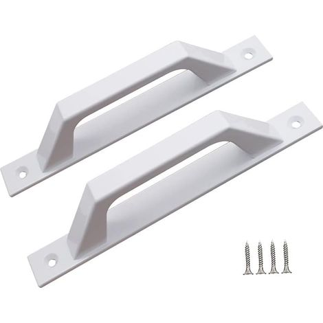 D-förmiger Türgriff Für Gartentore Aus Holz (weiß, 200 Mm, 2er-packung)