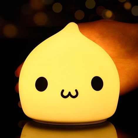 Kindernachtlicht, Niedliche Batteriebetriebene Nachtlampe Fürs Kinderzimmer, Tragbares, Weiches Silikon-nachtlicht, Geburtstagsgeschenk Für Mädchen Und Jungen (boulette)