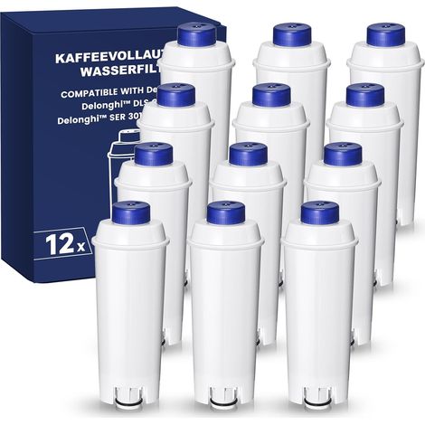 Vollautomatischer Wasserfilter, Ersatzteil Kompatibel Mit Delonghi Ecam Serie, Dinamica, Cappuccino System, Magnifica, Etam Autentica Und Verschiedenen Esam-modellen, (12)