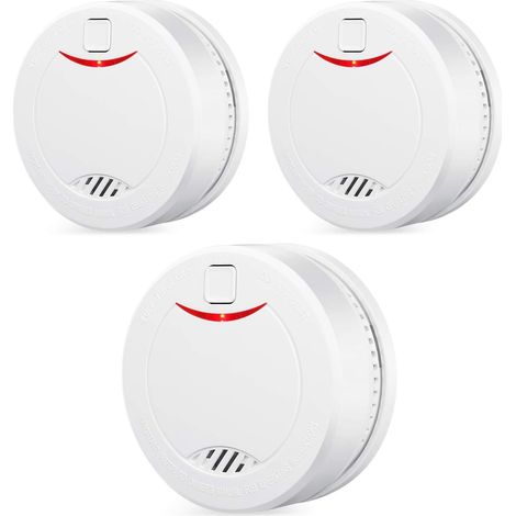 Rauchmelder Mit Fotoelektrischem Sensor, Automatisierte Prüfung Für Zuhause/geschäft/gewerbe (3 Stück)