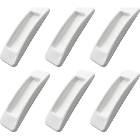 Selbstklebende Schiebetürgriffe Mit Doppelseitigem Klebeband Für Schränke, Fenster, Kühlschränke, Schubladen, Glastüren (weiß, 6 Stück)