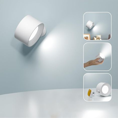 Wandleuchte Für Den Innenbereich, Berührungsempfindliche Led-wandleuchte Mit Usb-ladeanschluss, Touch-steuerung, 3 Helligkeitsstufen, 3 Farbtemperaturen, Um 360° Drehbare Nachttischlampe Für Das Schla