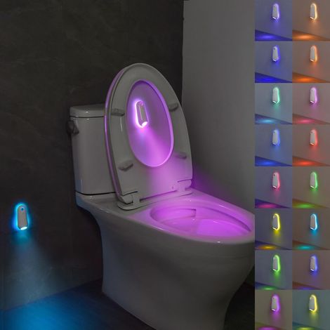 Hotut Led-toilettenleuchte, 16 Farben, Innenbeleuchtung Mit Bewegungssensor, Wasserdicht Und Wiederaufladbar, Nachtlicht Für Badezimmer Und Toilette