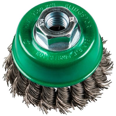 Klingspor - bt 600 z Topfbürsten gezopft ohne Ring Anzahl Reihen 1, 65 mm Gewinde m 14 0,5 Edelstahl