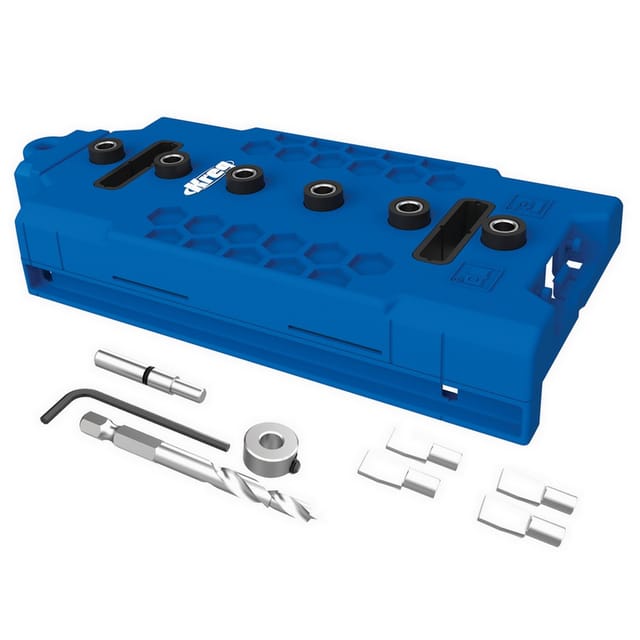 LR32 Lochreihen Bohrschablone 32 mm blau + 5 mm Bohrer ( KMA3232-INT ) - Kreg