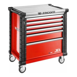 FACOM Werkstattwagen JET, 6 Schubfächer 4 Module, rot