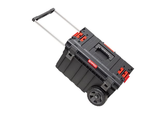 System one Trolley Vario stapelbar 605 x 405 x 345 mm 44 l IP66 mit Laufrädern auf Metallachse - Qbrick