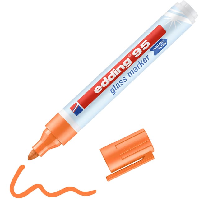 Edding - Glasboardmarker 95 1,5-3mm orange Rundspitze 95 1,5-3mm orange Rundspitze