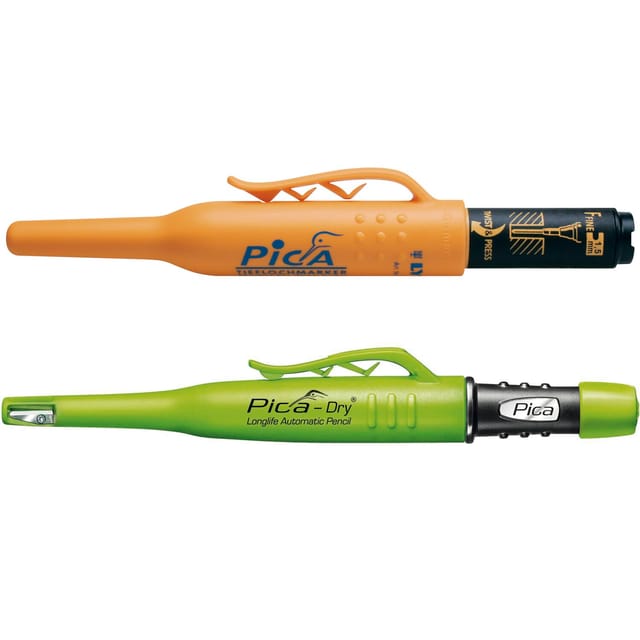 Pica Dry Tieflochmarker m. Graphitmine & Pica 150 Tieflochmarker schwarz - Vasalat