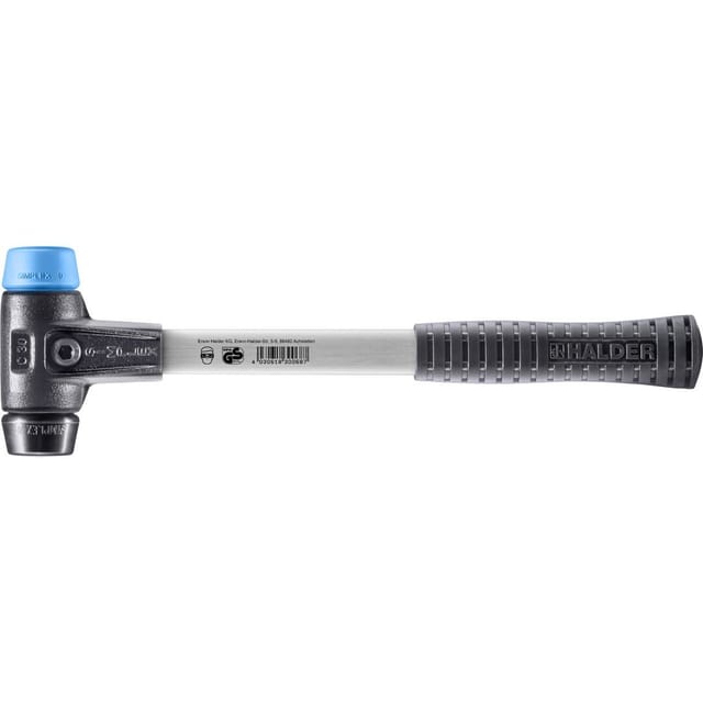 Hammer HALDER SIMPLEX TPE weich / Weichmetall mit verstärktem Tempergussgehäuse und Glasfaserstiel - D=30 mm - 3712.030